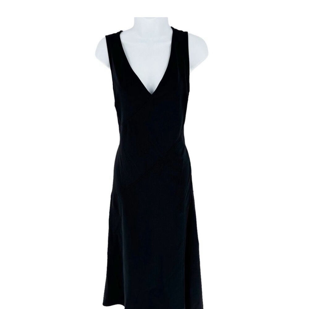 Lauren Ralph Lauren Dress Women 16 Black Sleeveless Midi Stretch Knit NEW $170